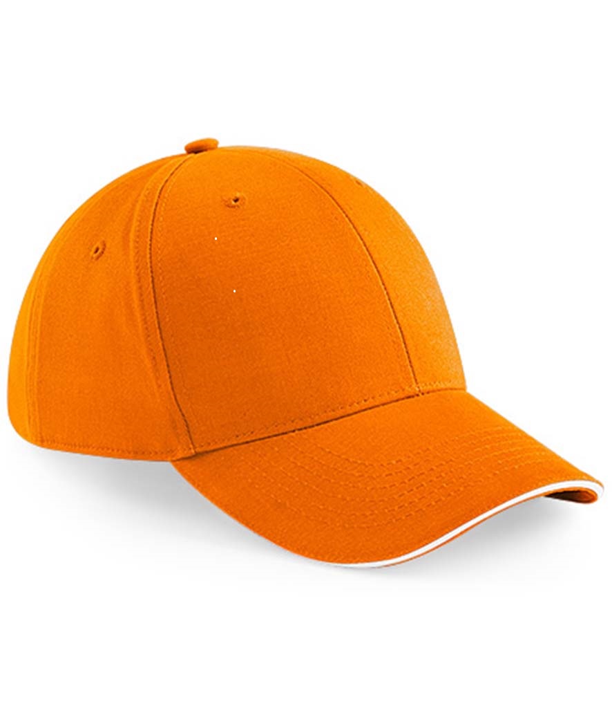 BB20 ORANGE/WHITE - 6 PANEL BASEBALL CAP