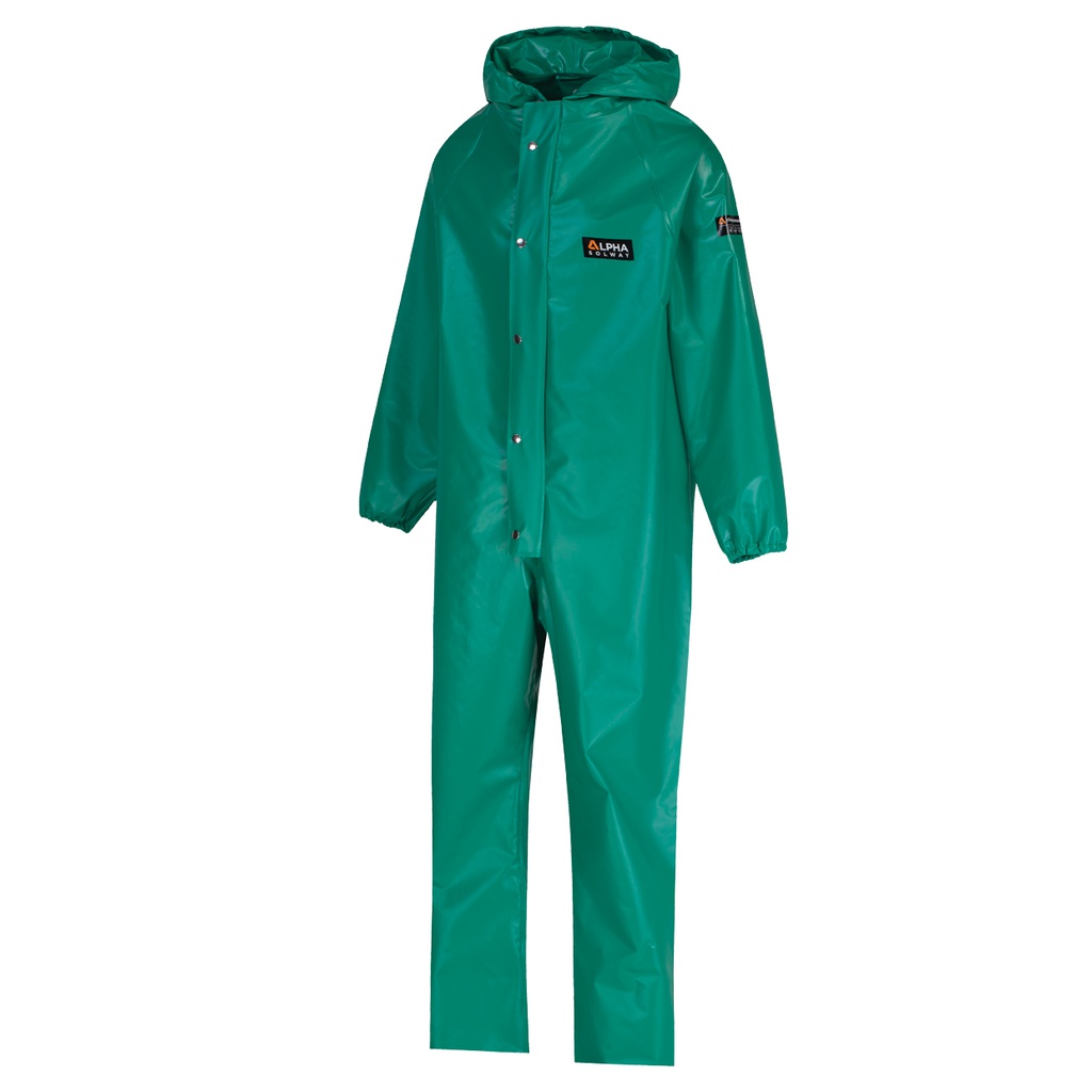 CHEMMASTER BOILERSUIT WITH HOOD, ZIP FRONT, DOUBLE STORM FACING