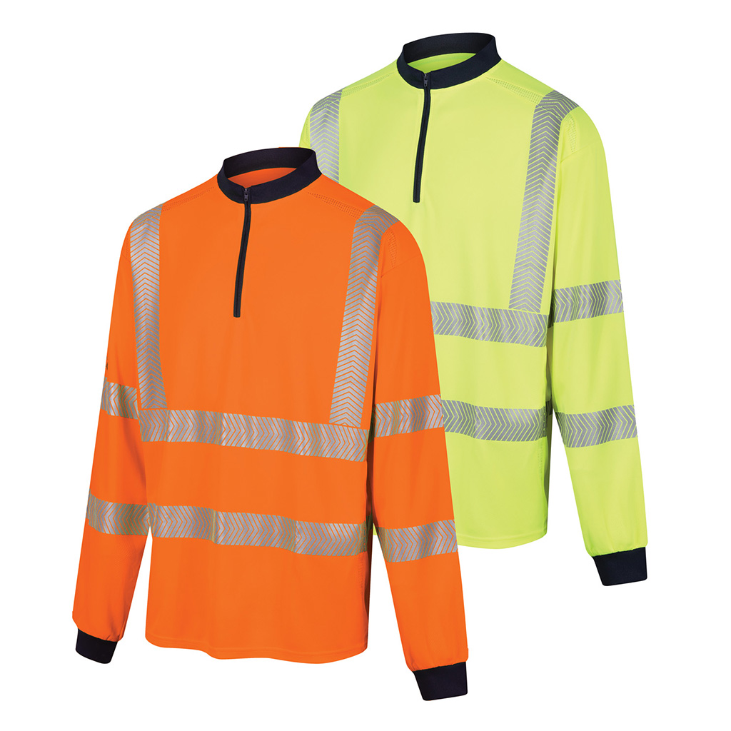 FGX L/S Hi-Vis EN20471 RECYCLED VENTED POLOSHIRT