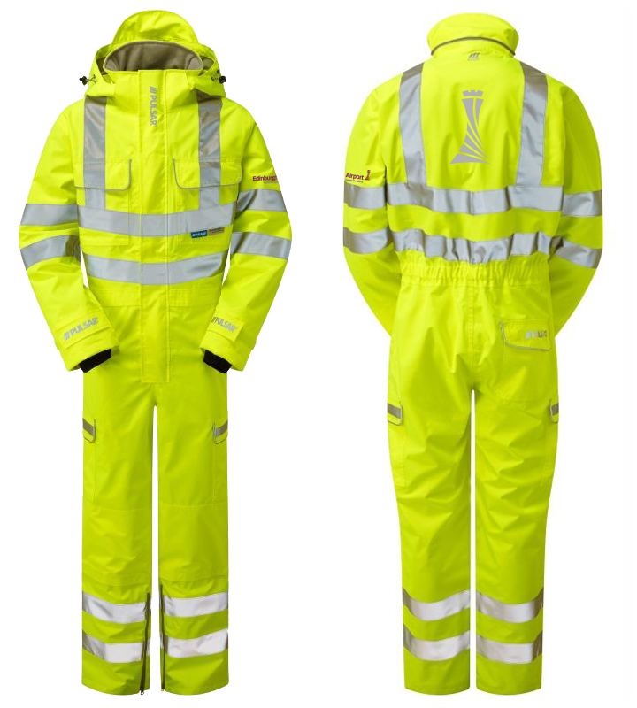 PULSAR UNLINED HI VIZ COVERALL - YELLOW