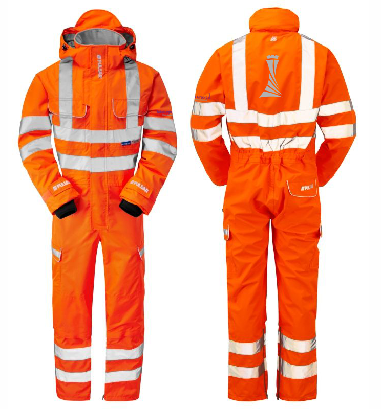 PULSAR UNLINED HI VIZ COVERALL - ORANGE