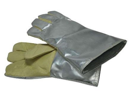 ALUMINIUM PARA-ARAMID KEVLAR GAUNTLET EN407 CARBON LAYER 35CM