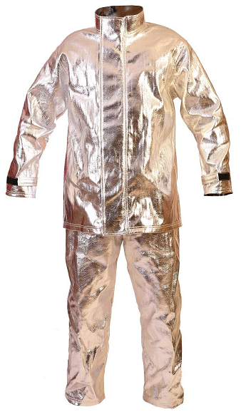 ALUMINISED HEAT PROTECTIVE JACKET AND TROUSER SUIT EN11612(CARRY HOLDER INCLUDED)