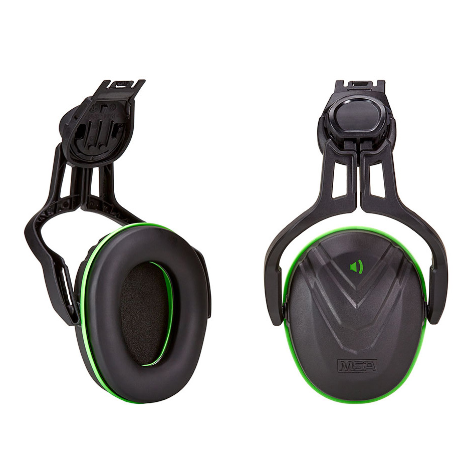 MSA V-GARD HELMET MOUNTED EAR DEFENDERS GREEN- MSA10190356