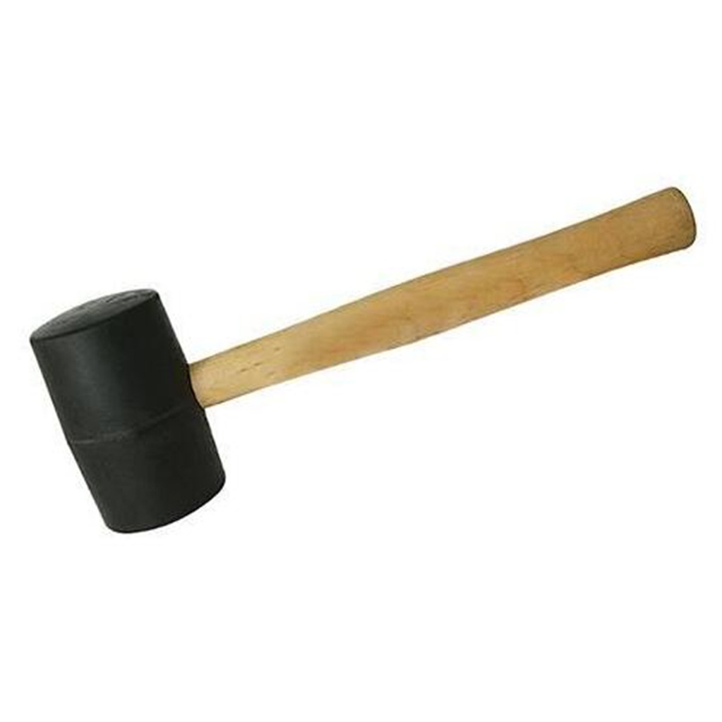 24OZ MALLET BLACK RUBBER HEAD AND WOODEN HANDLE