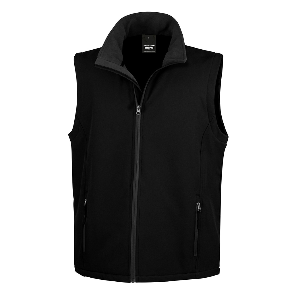 RS232M RESULT CORE PRINTABLE SOFT SHELL BODYWARMER