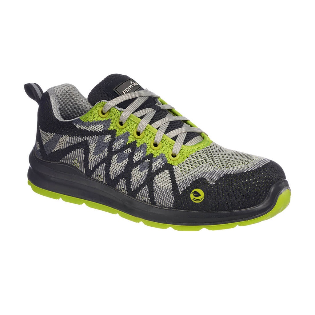 FC08 - PORTWEST COMPOSITELITE ECO SAFETY TRAINER S1P BLACK/YELLOW