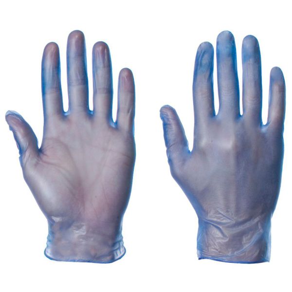 GLOVES VINYL DISPOSABLE POWDERED