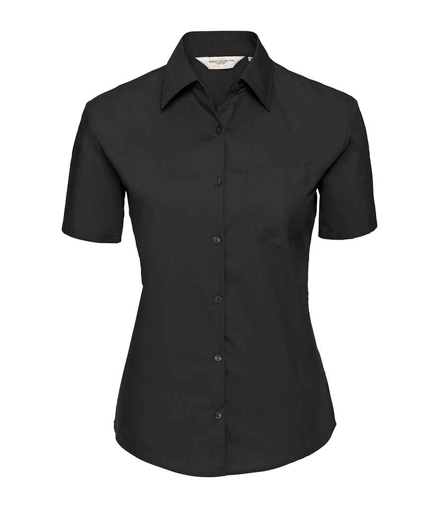 937F LADIES S/S PURE COTTON POPLIN SHIRT