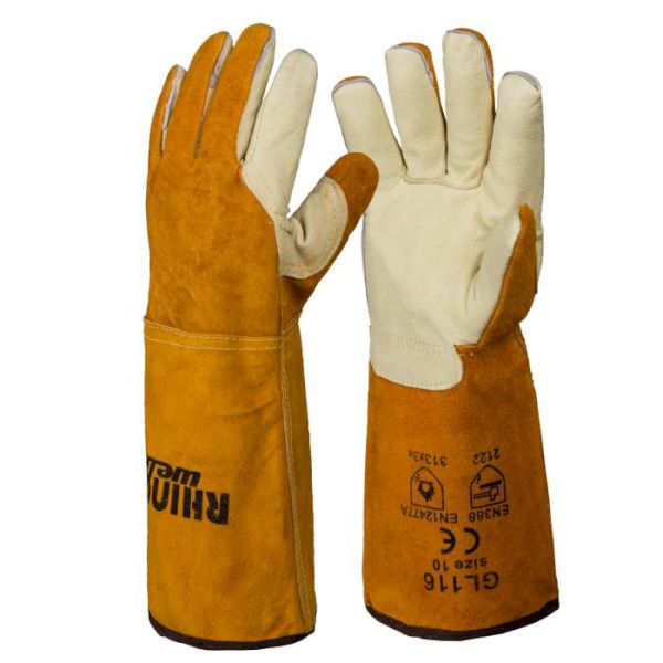 RHINO-TEC  WELDERS GAUNTLET HIDE PALM FULLY LINED