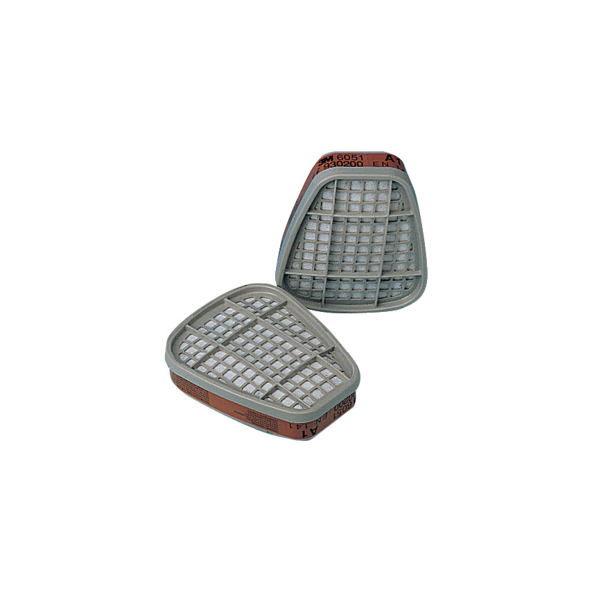 3M 6051 A1 GAS and VAPOUR FILTER PACK OF 2 (292633)