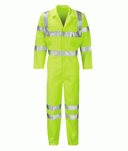 [BS206] PCENBS YELLOW HI VIS POLYCOTTON COVERALL