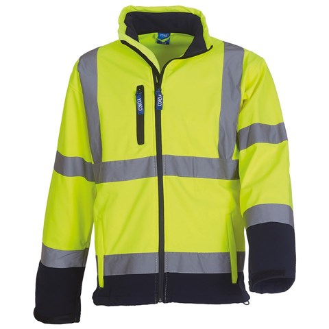 [FJ097] HVK09 HI VIS TWO TONE SOFTSHELL