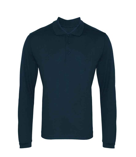 [PS022] PR617 PREMIER LONG SLEEVE COLLCHECKER POLO SHIRT