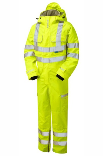 [BS011] PULSAR UNLINED HI VIZ COVERALL - YELLOW