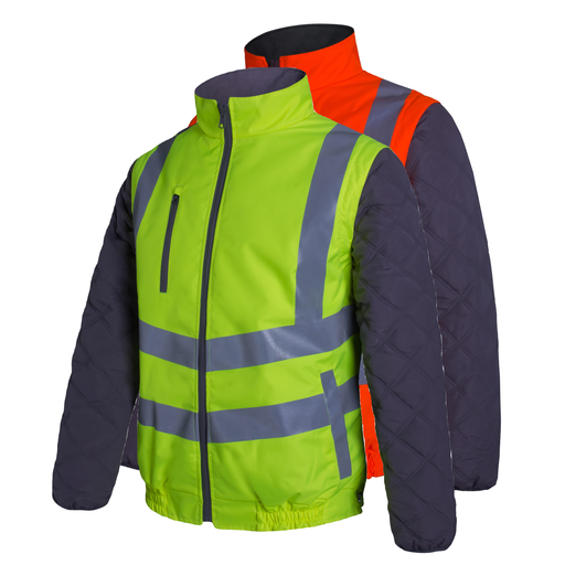 [BW484] REVERSIBLE HI VIS RIPSTOP BODYWARMER