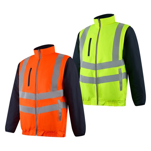 [BW484] REVERSIBLE HI VIS RIPSTOP BODYWARMER