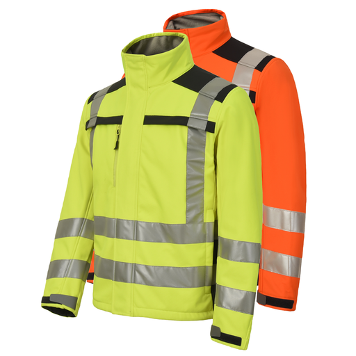 [FJ075] PREMIUM AQUA HI VIS SOFT SHELL FLEECE