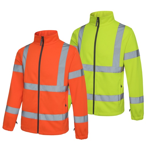 [FJ077] AQUA FULL ZIP HI VIS FLEECE