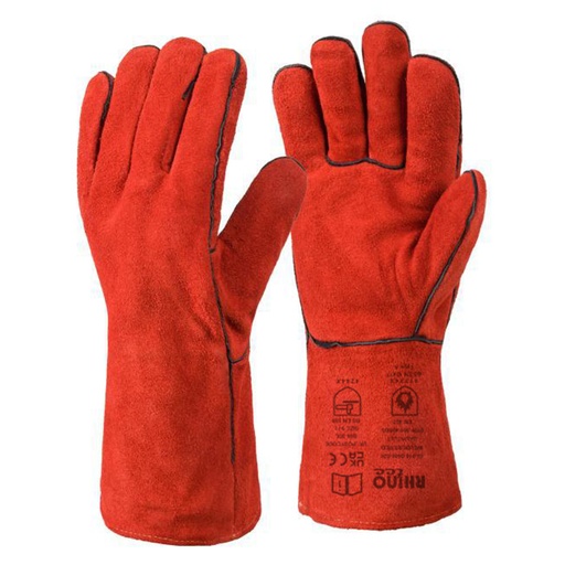 [GL016] RHINOtec SUPERIOR HEAVY DUTY RED WELDERS GAUNTLET