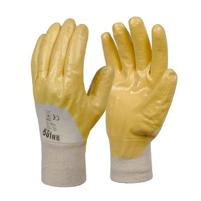 [GL152] RHINOtec YELLOW NITRILE PALM DIP GLOVES