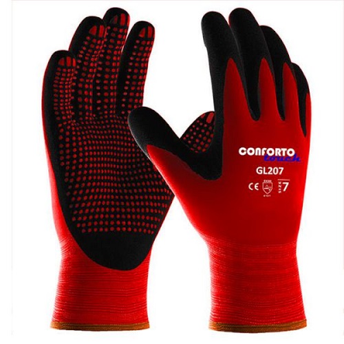 [GL207] CONFORTO- touch NITRILE FOAM DOTTED GLOVES