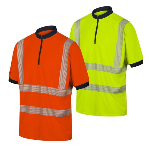 [PS020] FGX S/S Hi-Vis EN20471 RECYCLED VENTED POLOSHIRT