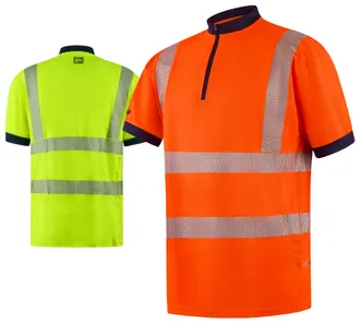 [PS020] FGXeco S/S Hi-Vis EN20471 RECYCLED VENTED POLOSHIRT