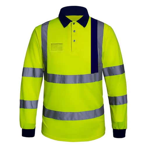 [PS150] AQUA HI-VIS EXPRESS LONG SLEEVE POLO SHIRT