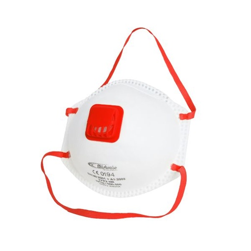 [RP057] MISTRALE FFP2V X10 MOULDED CARBON VALVED MASK