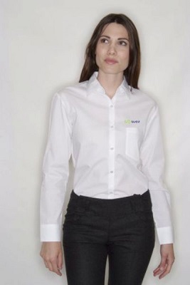 [SH042] LADIES L/S P/COT POPLIN SHIRT 934F