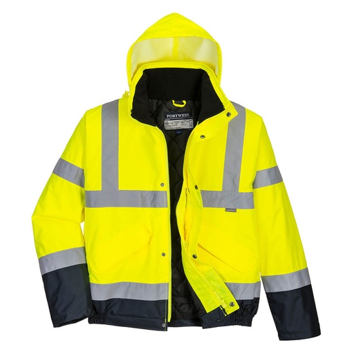 [JK996] S266 HI-VIS TWO TONE BOMBER JACKET