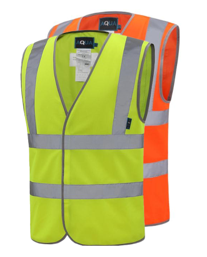 [WC002] AQUA CLASSIC HI VIS MESH WAISTCOAT