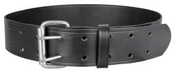 [AC498] LEATHER 50MM DUTY BELT WITH 2 PRONG BUCKLE BLACK